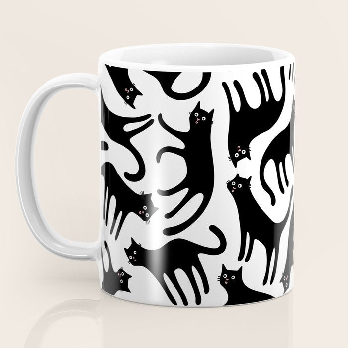 Black Cats Blep! Coffee Mug Gallery Image 3