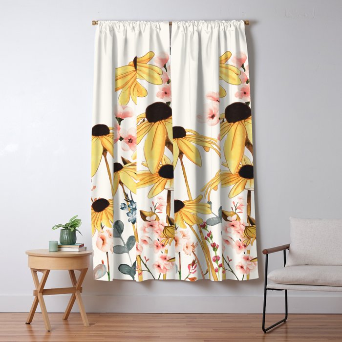 Summer Flowers Window Curtain Gallery Image 5