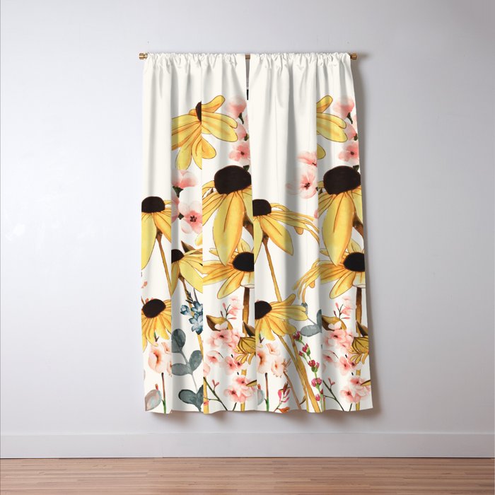 Summer Flowers Window Curtain Gallery Image 3