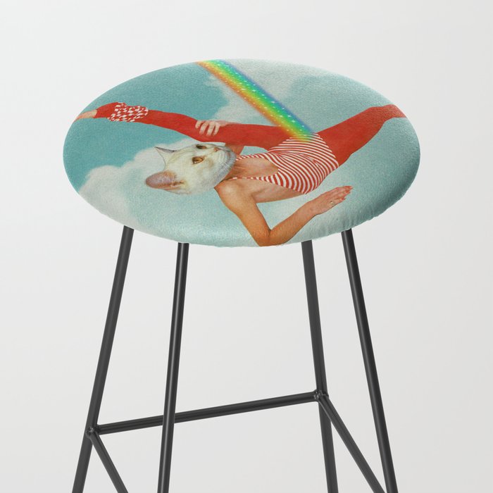 Kitty Cat's Rainbow Workout - Retro Cat Stool Gallery Image 2