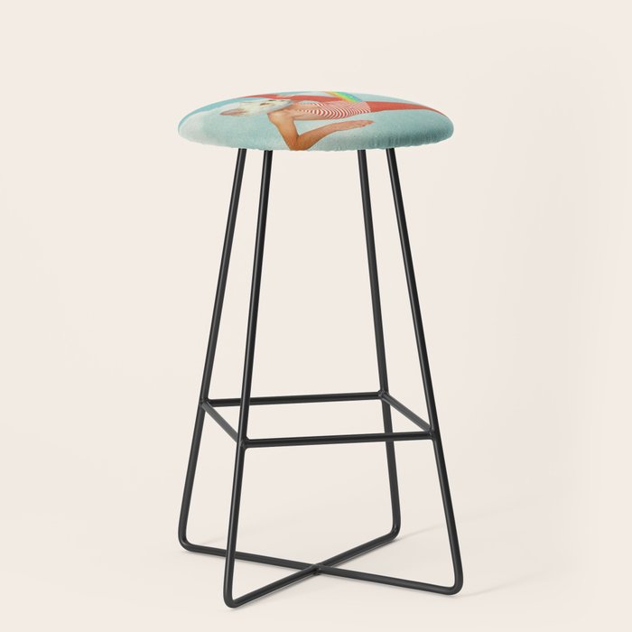 Kitty Cat's Rainbow Workout - Retro Cat Stool Gallery Image 1