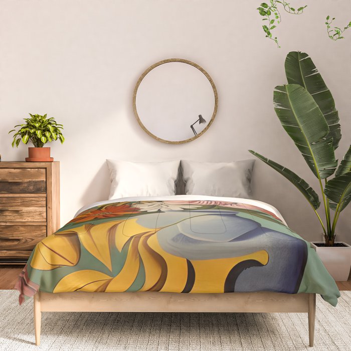 Quirky Abstract Vintage Retro Floral Comforter Gallery Image 3