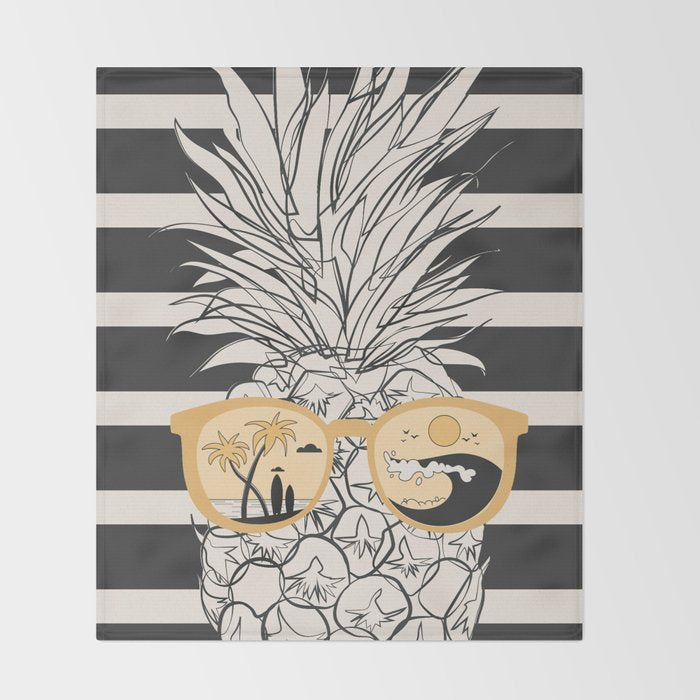Pineapple Dreams 1 Throw Blanket Gallery Image 2