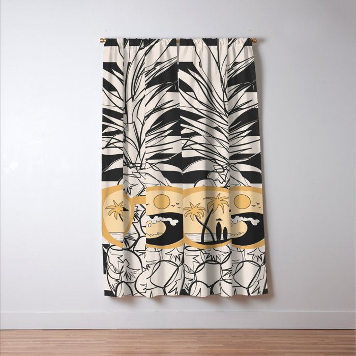 Pineapple Dreams 1 Window Curtain Gallery Image 3