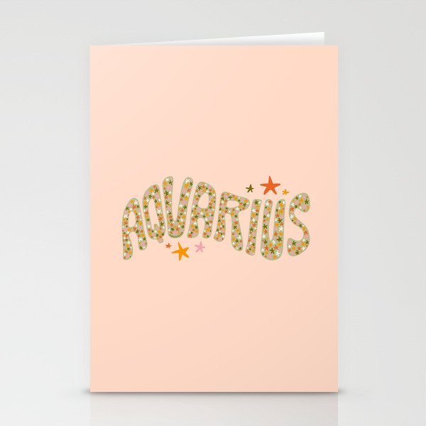 Starry Aquarius Stationery Card Gallery Image 2