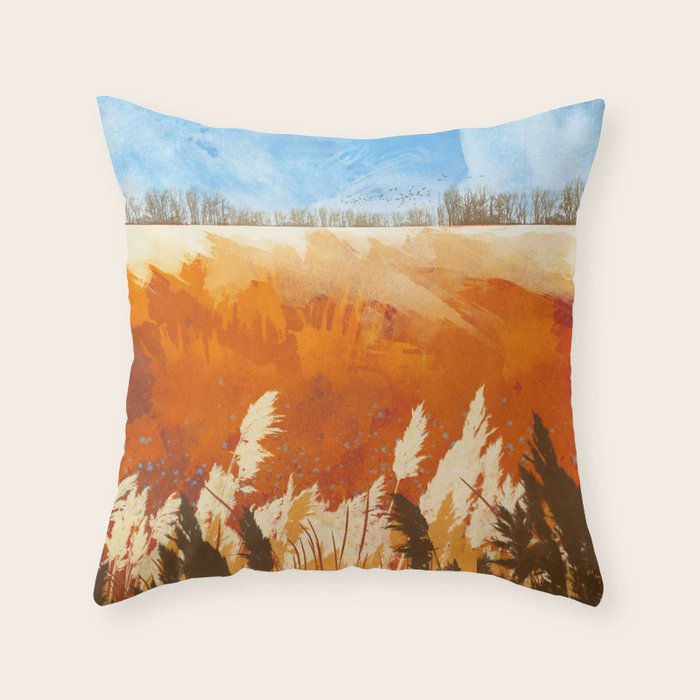 Golden Afternoon Throw Pillow Gallery Image 1