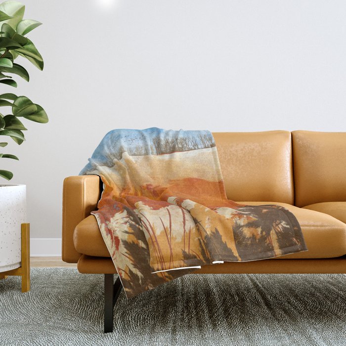 Golden Afternoon Throw Blanket Gallery Image 1