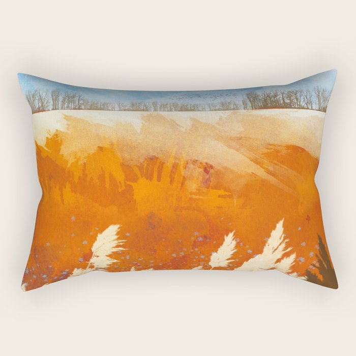Golden Afternoon Rectangular Pillow Gallery Image 1