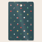 Geometric christmas decoration pattern Cutting Board Gallery Image 1