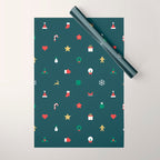Geometric christmas decoration pattern Wrapping Paper Gallery Image 1