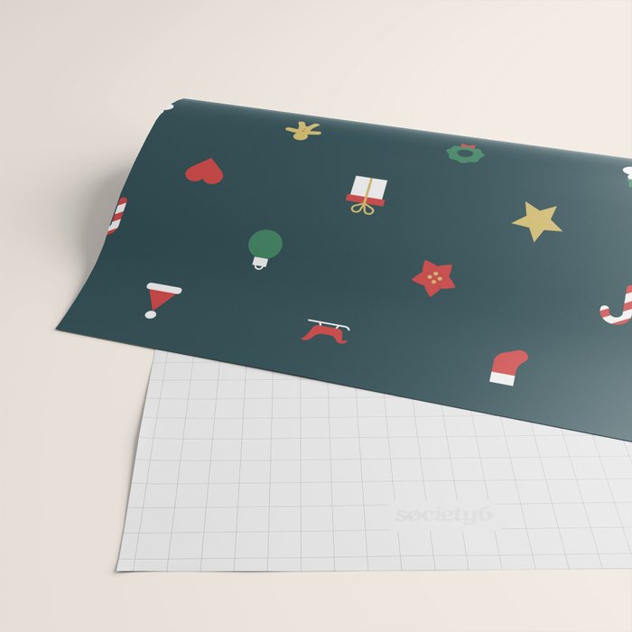 Geometric christmas decoration pattern Wrapping Paper Gallery Image 2