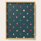 Geometric christmas decoration pattern Serving Tray Gallery Image 1