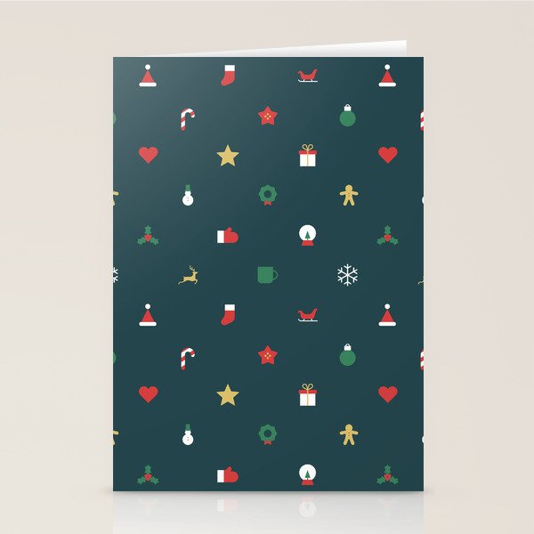 Geometric christmas decoration pattern Stationery Card Gallery Image 2