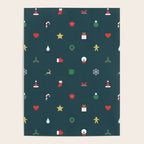 Geometric christmas decoration pattern Poster Gallery Image 4