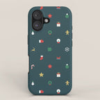 Geometric christmas decoration pattern iPhone Case Gallery Image 1
