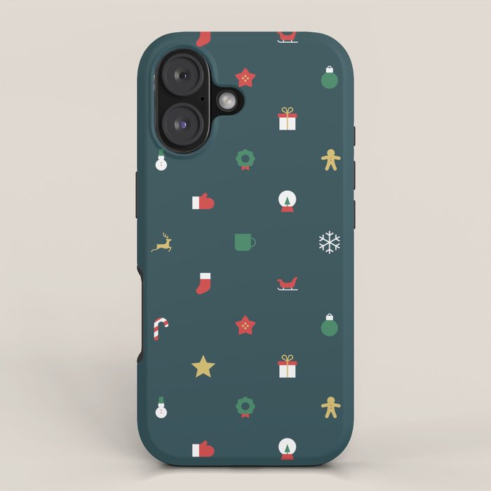 Geometric christmas decoration pattern iPhone Case Gallery Image 1