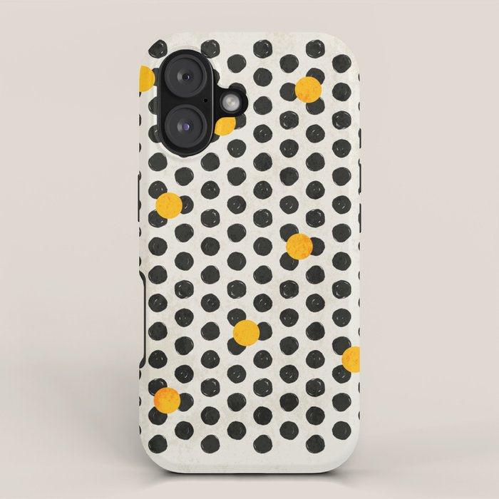 Brushed Strokes | Abstract Mid-Century Dots Pattern iPhone Case Gallery Image 1