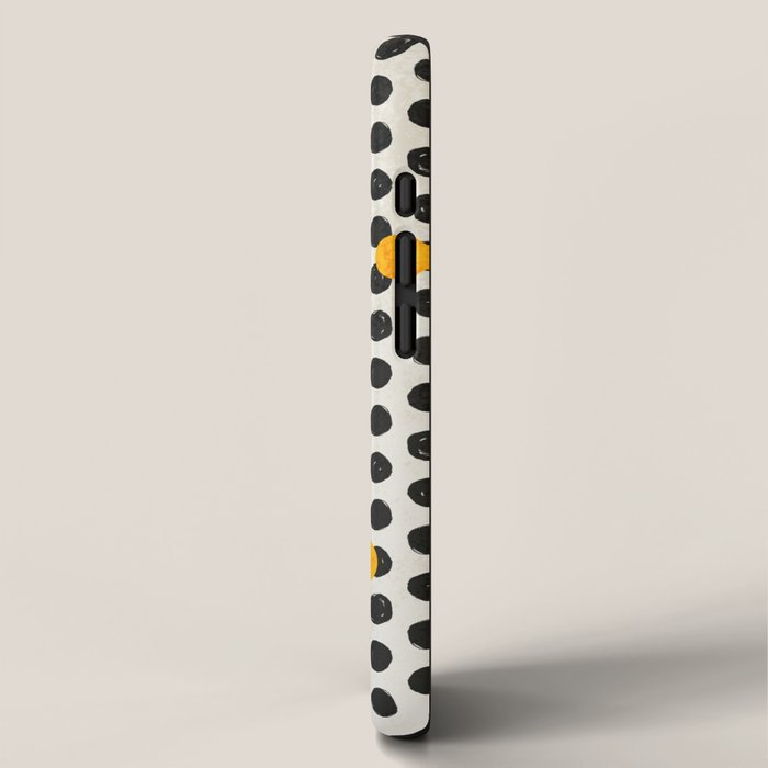 Brushed Strokes | Abstract Mid-Century Dots Pattern iPhone Case Gallery Image 2