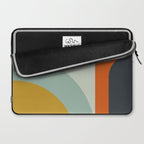 mid mod geometric shapes summer Laptop Sleeve Gallery Image 2