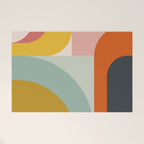 mid mod geometric shapes summer Welcome Mat Gallery Image 1