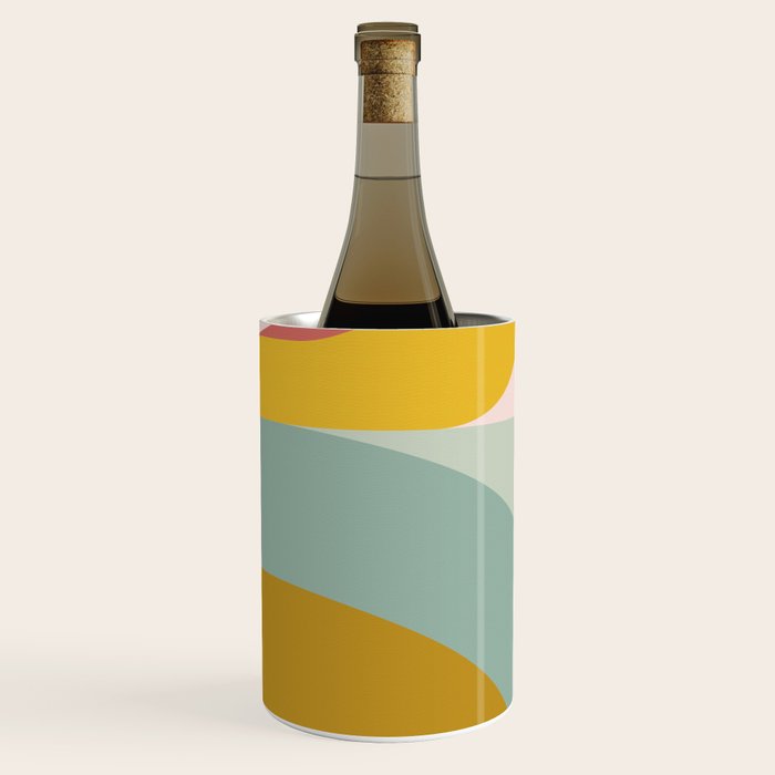mid mod geometric shapes summer Wine Chiller Gallery Image 2