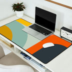mid mod geometric shapes summer Desk Mat Gallery Image 2
