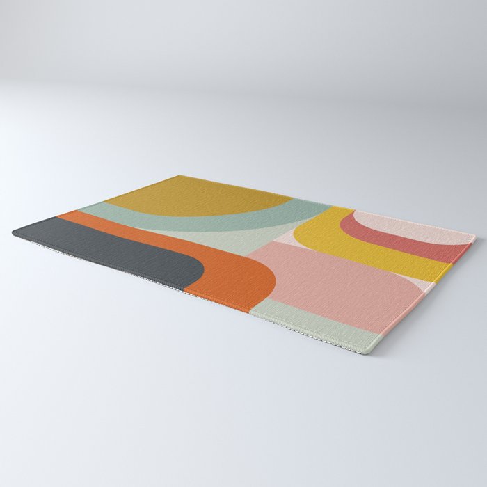 mid mod geometric shapes summer Rug Gallery Image 3