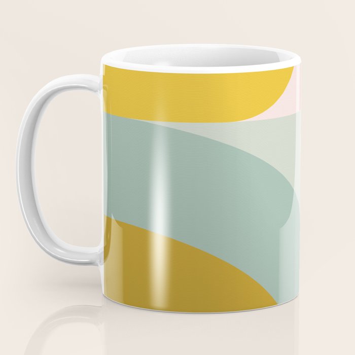 mid mod geometric shapes summer Coffee Mug Gallery Image 3