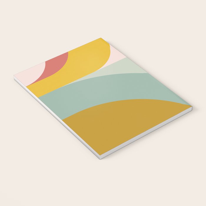 mid mod geometric shapes summer Notebook Gallery Image 3