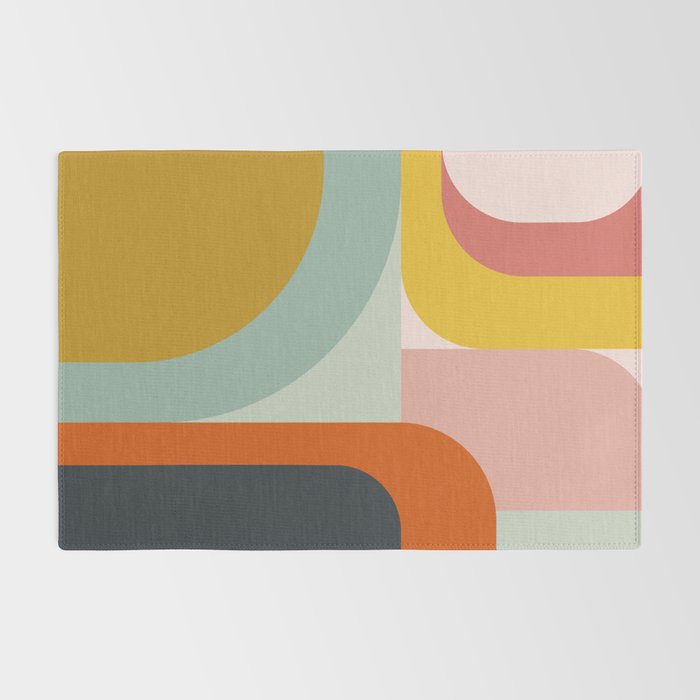 mid mod geometric shapes summer Rug Gallery Image 2