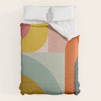mid mod geometric shapes summer Comforter Gallery Image 6