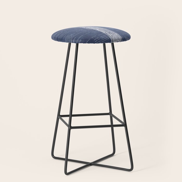 Apollo 11 Saturn V Blueprint in High Resolution (dark blue) Stool Gallery Image 1