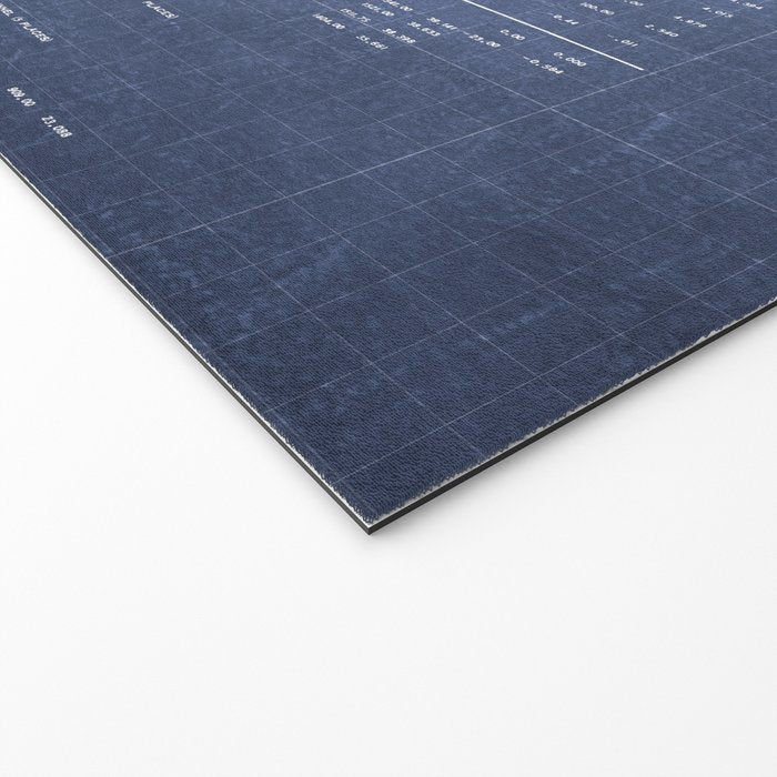Apollo 11 Saturn V Blueprint in High Resolution (dark blue) Welcome Mat Gallery Image 2