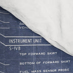 Apollo 11 Saturn V Blueprint in High Resolution (dark blue) Comforter Gallery Image 4