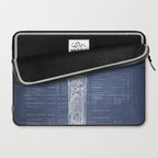 Apollo 11 Saturn V Blueprint in High Resolution (dark blue) Laptop Sleeve Gallery Image 2
