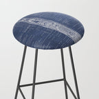 Apollo 11 Saturn V Blueprint in High Resolution (dark blue) Stool Gallery Image 2