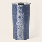 Apollo 11 Saturn V Blueprint in High Resolution (dark blue) Travel Mug Gallery Image 1