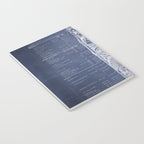 Apollo 11 Saturn V Blueprint in High Resolution (dark blue) Notebook Gallery Image 3