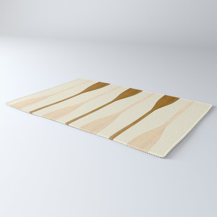 Canoe Paddle Stripes Neutral Rug Gallery Image 3