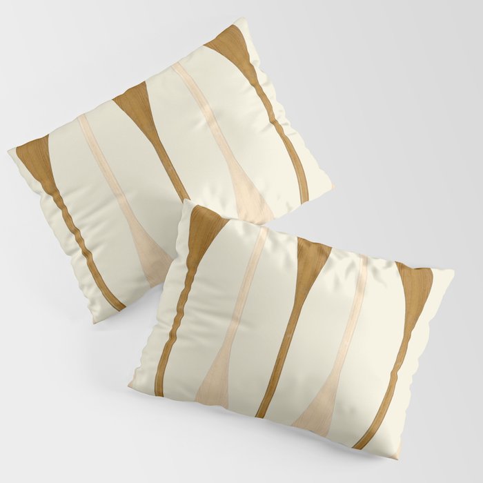 Canoe Paddle Stripes Neutral Pillow Sham Gallery Image 1