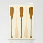 Canoe Paddle Stripes Neutral Stationery Card Gallery Image 2