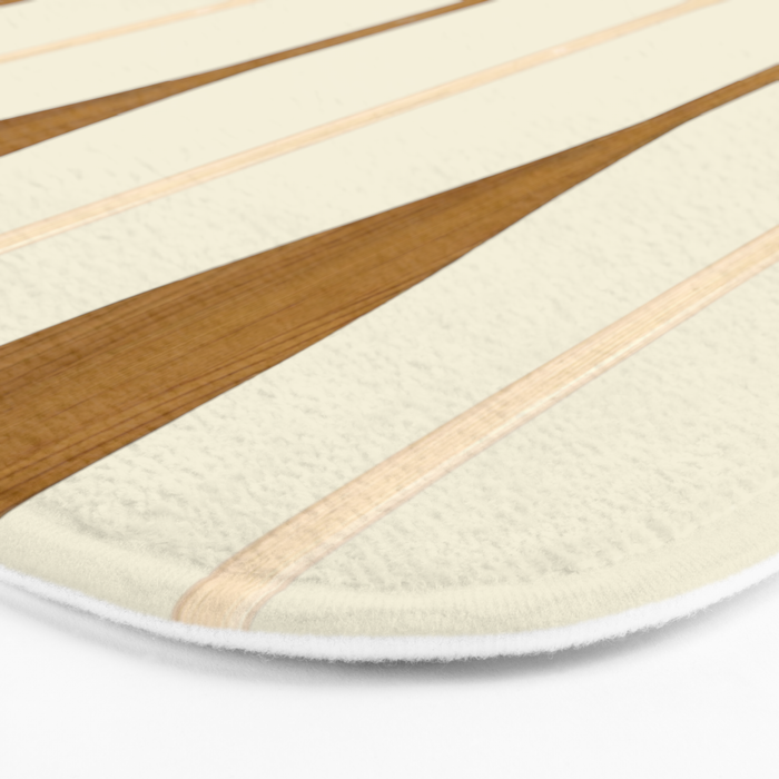 Canoe Paddle Stripes Neutral Bath Mat Gallery Image 3