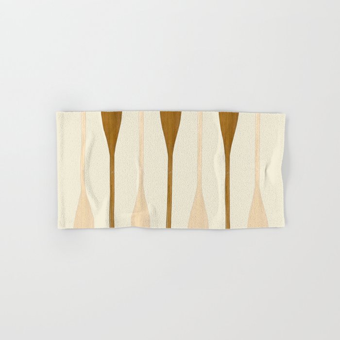 Canoe Paddle Stripes Neutral Bath Towel Gallery Image 1