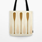 Canoe Paddle Stripes Neutral Tote Bag Gallery Image 1