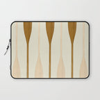 Canoe Paddle Stripes Neutral Laptop Sleeve Gallery Image 1