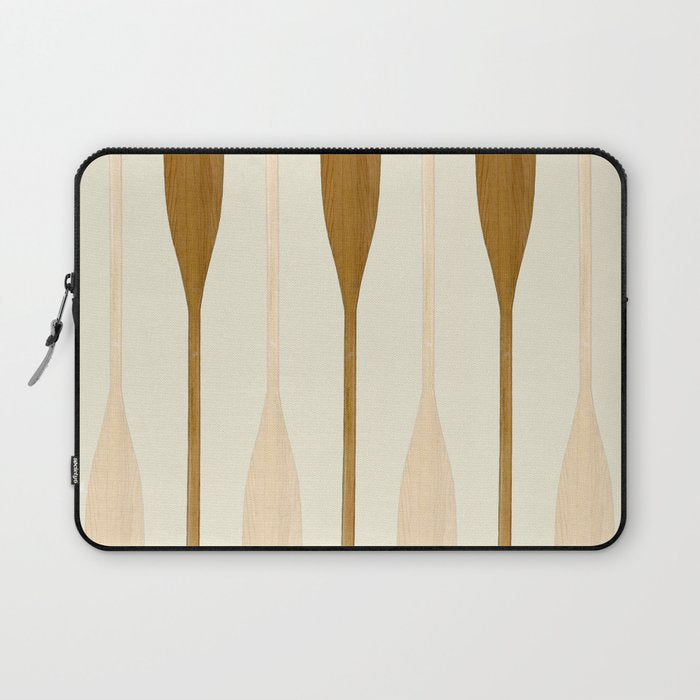 Canoe Paddle Stripes Neutral Laptop Sleeve Gallery Image 1