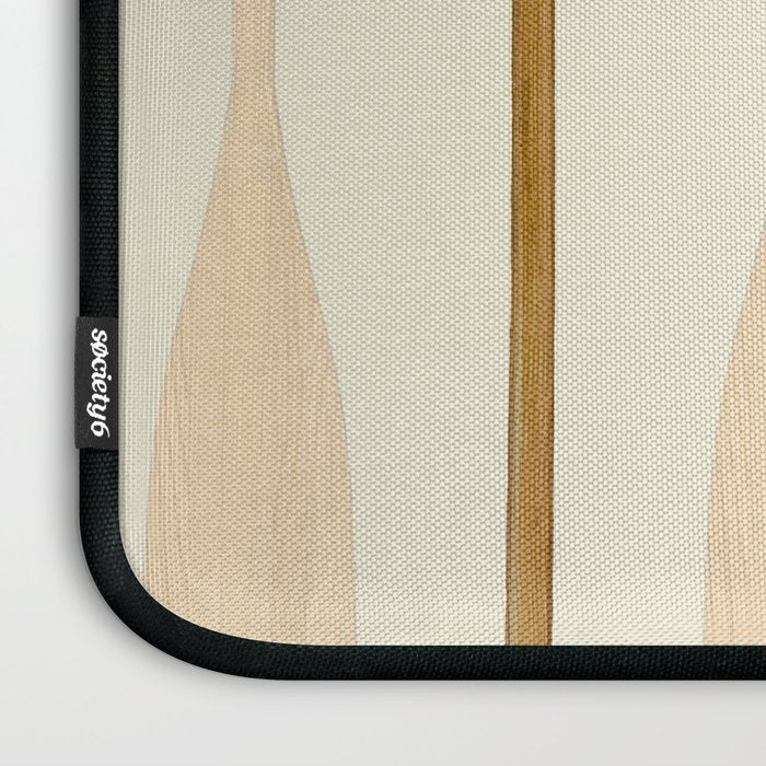 Canoe Paddle Stripes Neutral Laptop Sleeve Gallery Image 3