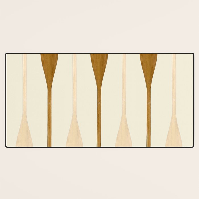 Canoe Paddle Stripes Neutral Desk Mat Gallery Image 3