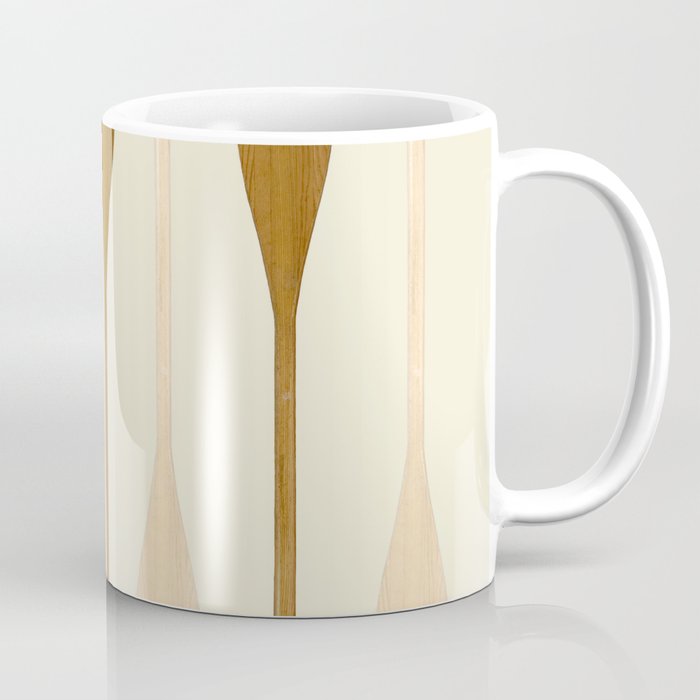 Canoe Paddle Stripes Neutral Coffee Mug Gallery Image 1