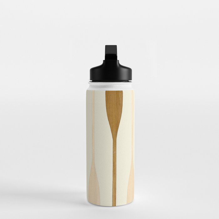 Canoe Paddle Stripes Neutral Water Bottle Gallery Image 3